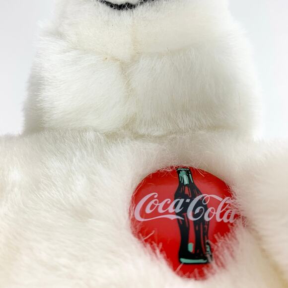 Vintage Coca Cola Polar Bear Plush 1998 New With Tags White Red Logo - Picture 15 of 15